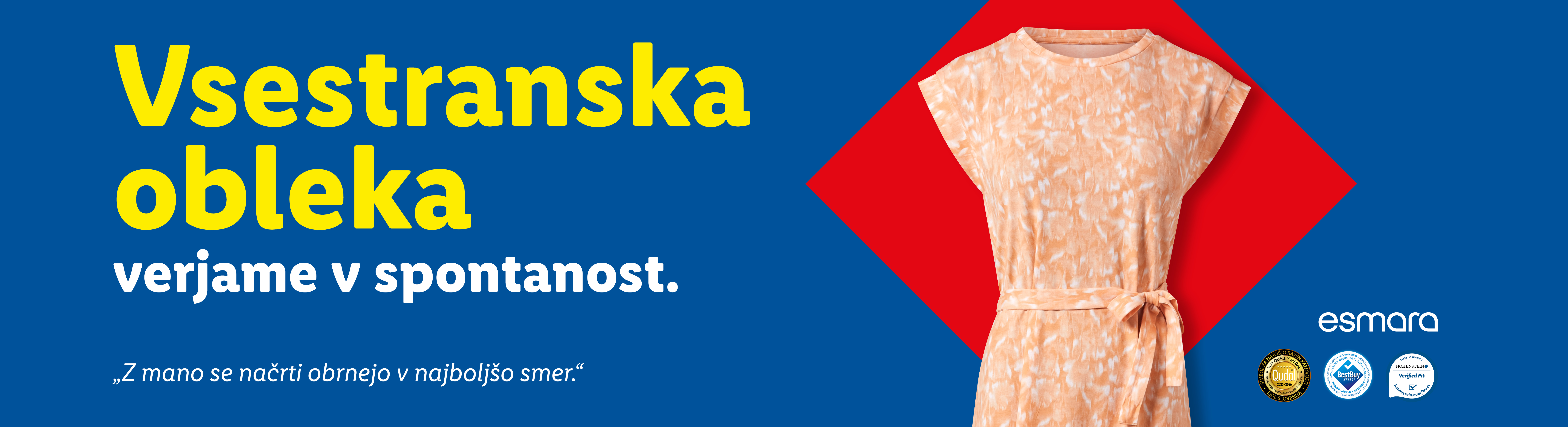 Esmara obleka, vsestranska in primerna za spontane trenutke.