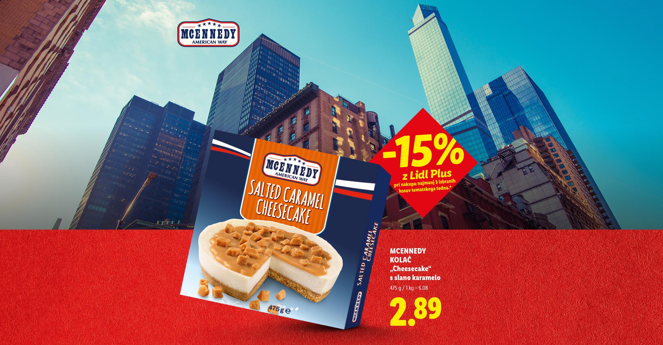 Kolač s slano karamelo s 15 % popustom ob nakupu 3 kosov s kuponom.