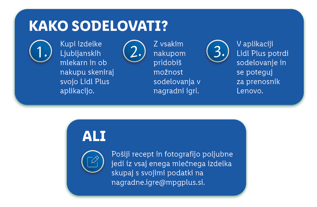Lidl Plus nagradna igra: kupite mlečne izdelke, skenirajte aplikacijo in osvojite Lenovo.