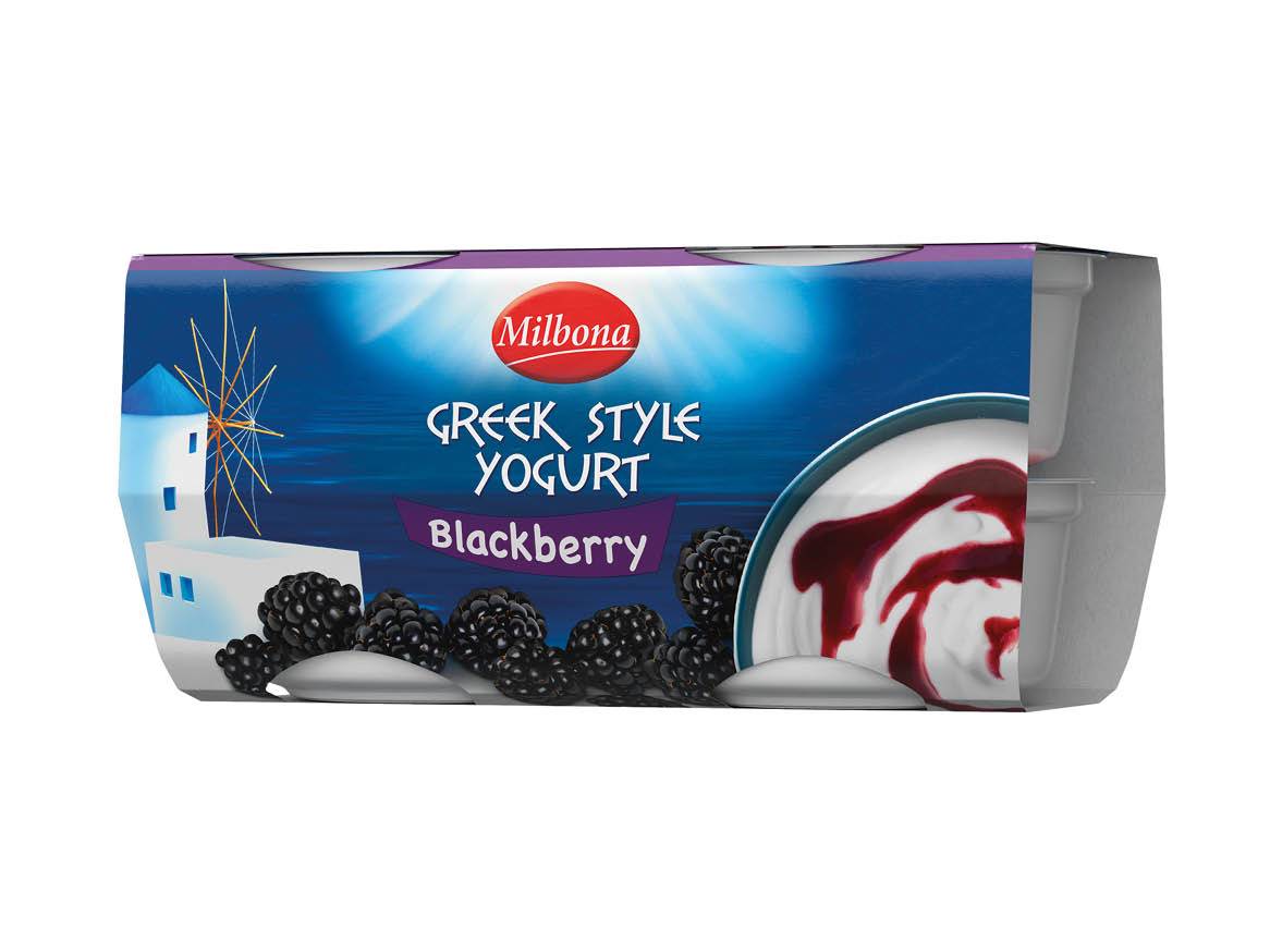 Milbona grški jogurt z borovnicami.