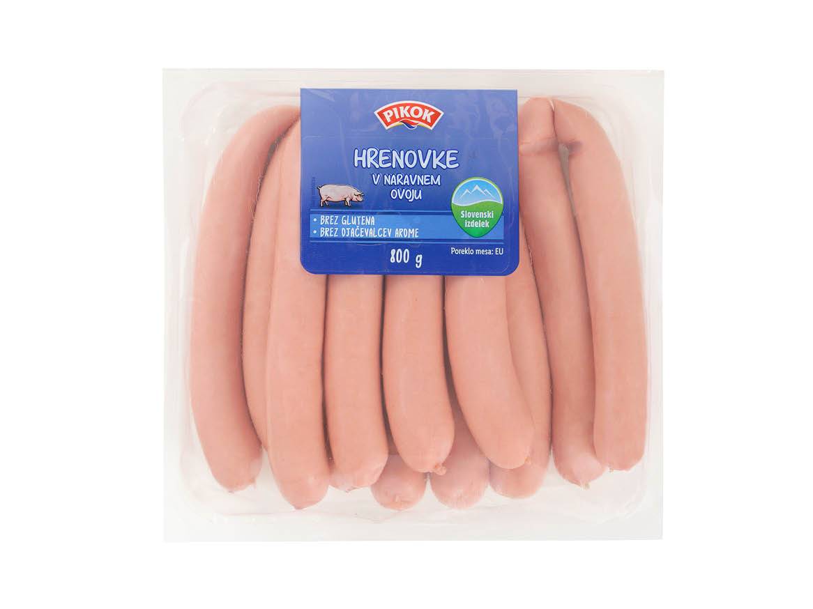 Pakiranje Pikokovih hrenovk v naravnem ovoju.