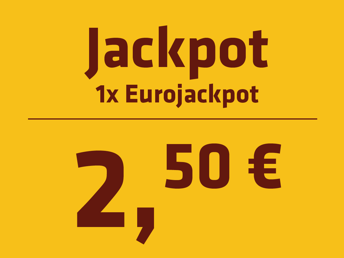 Dva Eurojackpot jackpota v vrednosti 2.50 €.