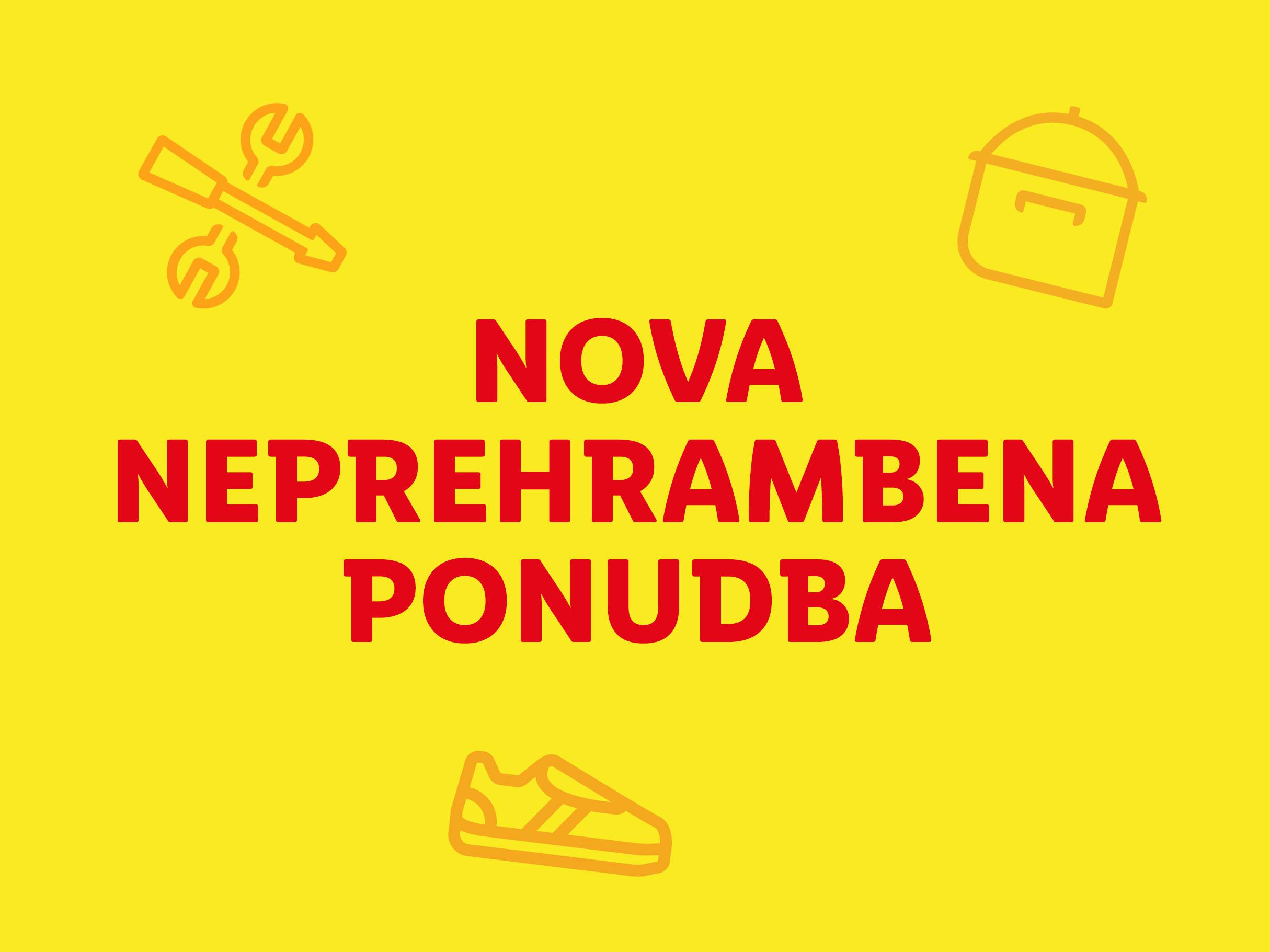 Nova neprehranska ponudba z orodjem, posodo in obutvijo.