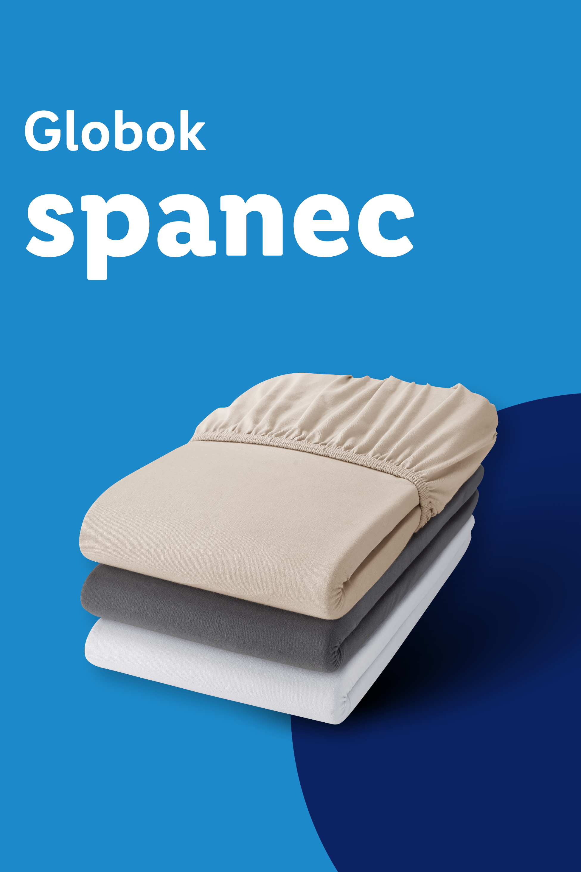 Zložene rjuhe Globok spanec v bež, sivi in beli barvi.