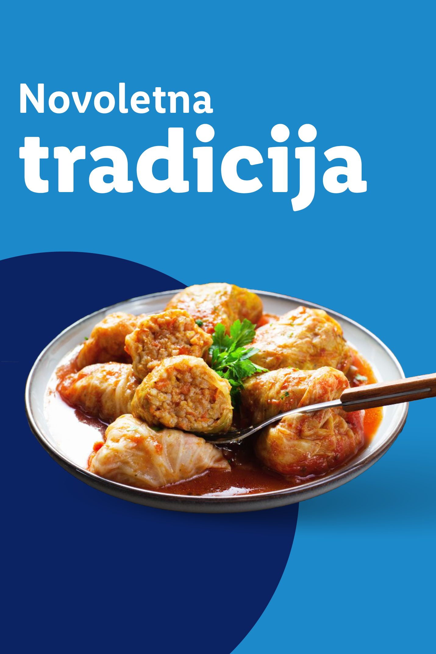 Novoletrna tradicija: Sarme v paradižnikovi omaki s peteršiljem.