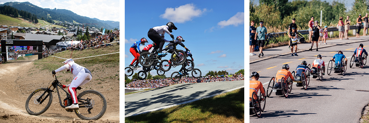 BMX, downhill gorsko kolesarstvo in handbike dirke.
