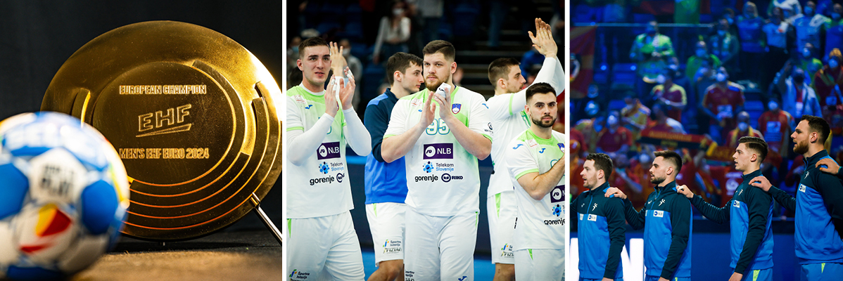 Pokal EHF Euro 2024, rokometaši v akciji.
