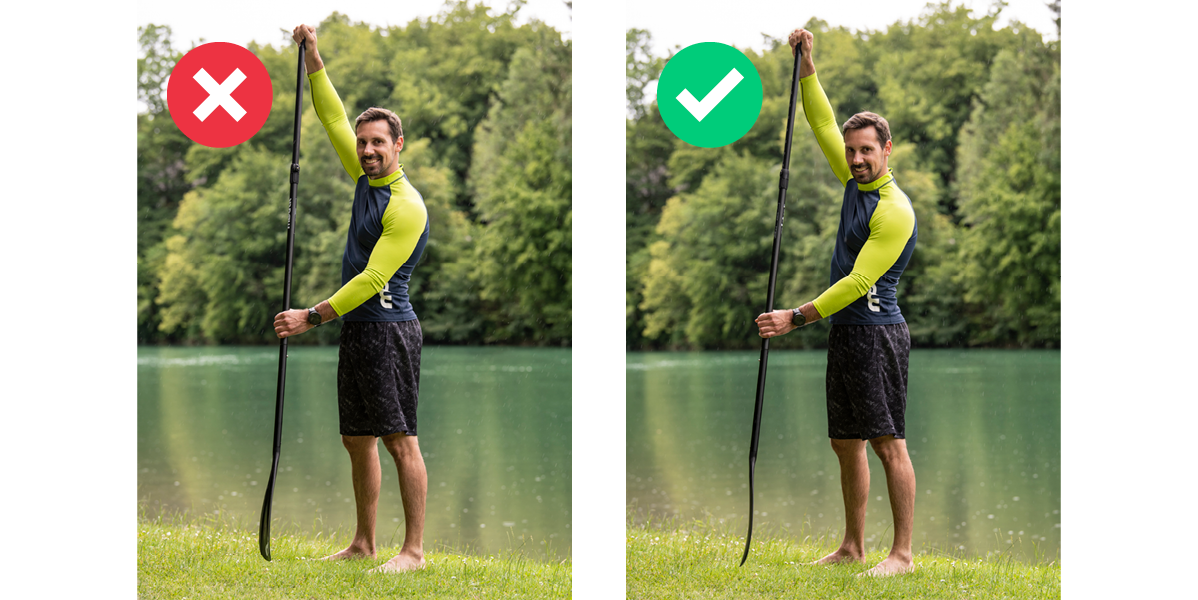 Veslo in moški: pravilen položaj za veslanje.