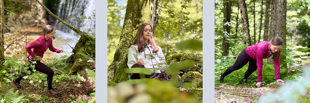 Tek, meditacija in trening na prostem.