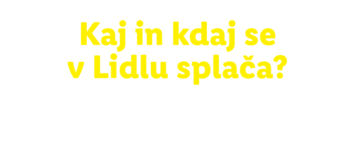 Vprašanje: Kaj in kdaj se v Lidlu splača?